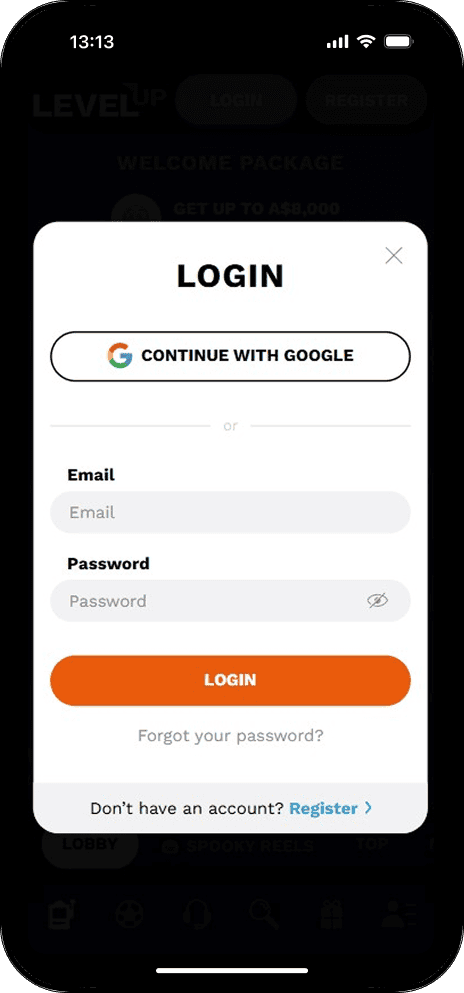 LevelUp Casino Login